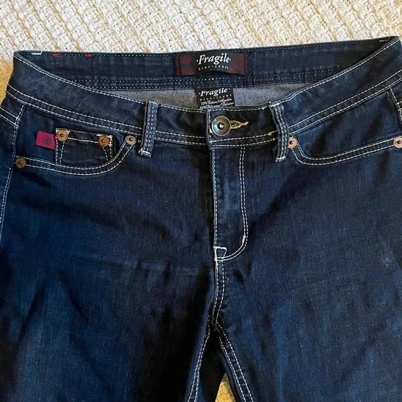 •Fragile• Dark blue denim Skinny Jeans sz 11 - Picture 2 of 6